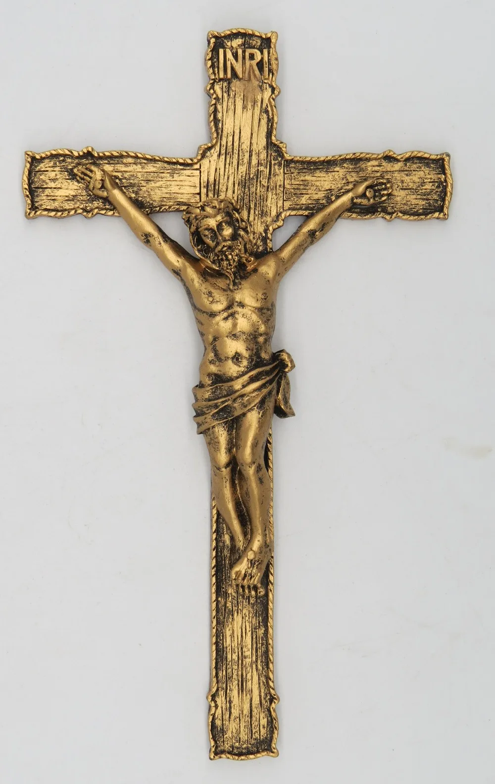 Catholic 8 5 Inch Resin Jesus Christ On Inri Cross Wall Crucifix