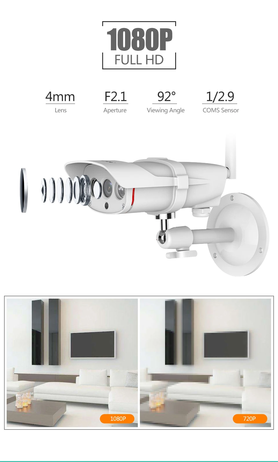 Vstarcam 1080P IP камера C16S Wi-Fi пуля наружная камера IP67 водонепроницаемая камера наблюдения безопасности ИК ночного видения Мини Размер Ca