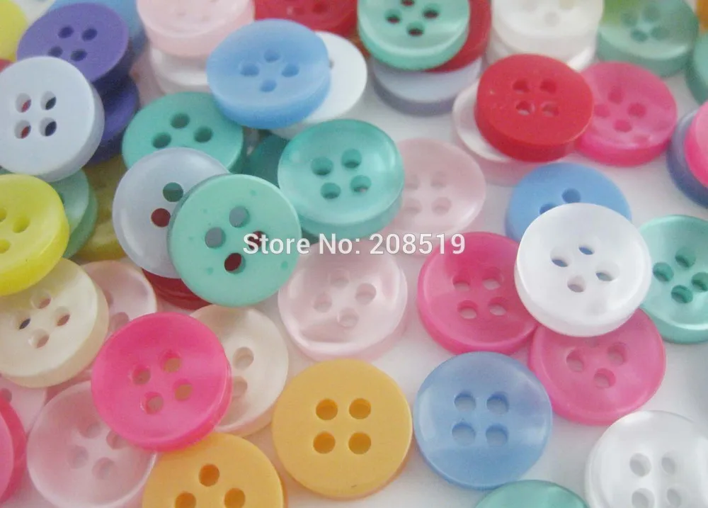 11mm Buttons Assorted Mixed Colors 100PCS