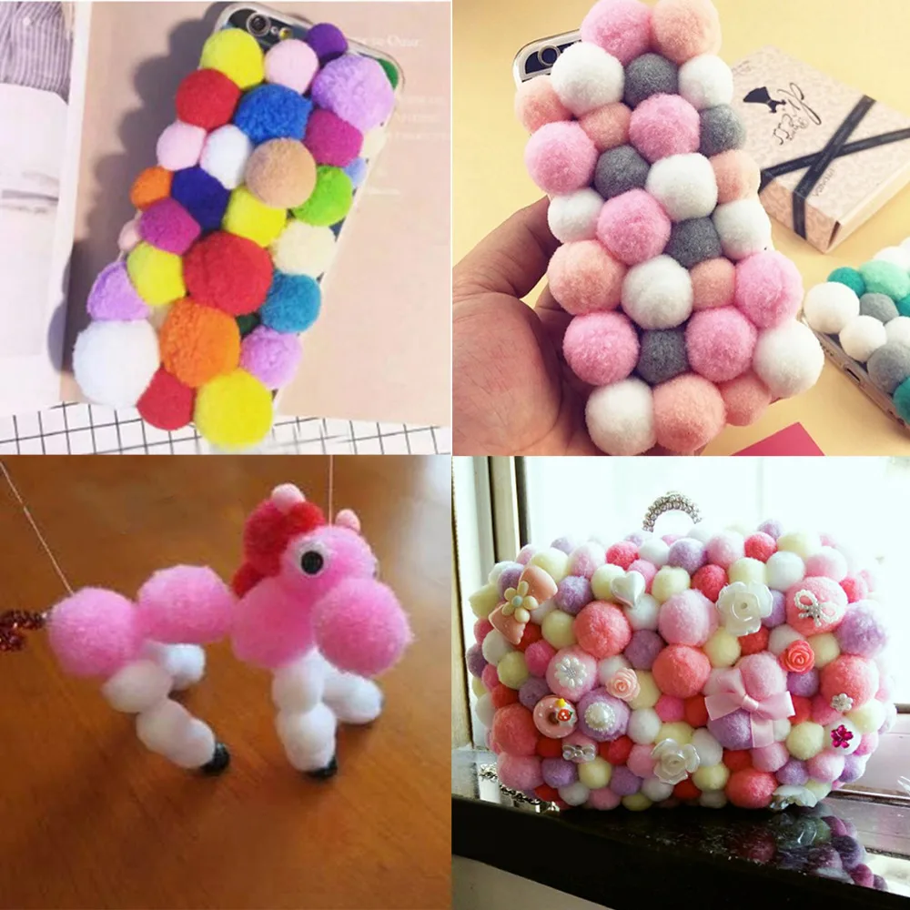 100/200/40 шт. 10/15/20/25/30/40 мм Милая пышная Нижняя Pom Poms помпонами ручной работы из серии Сделай Сам мини игрушки Сделай Сам товары для шитья и рукоделия