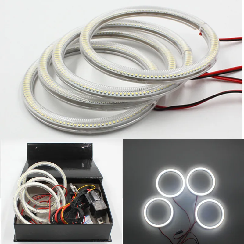 

FSYLX 4x106mm 120smd led angel eyes for bmw e46 2D SMD LED halo rings full circle 106mm led angel eyes for bmw E46 Cabrio