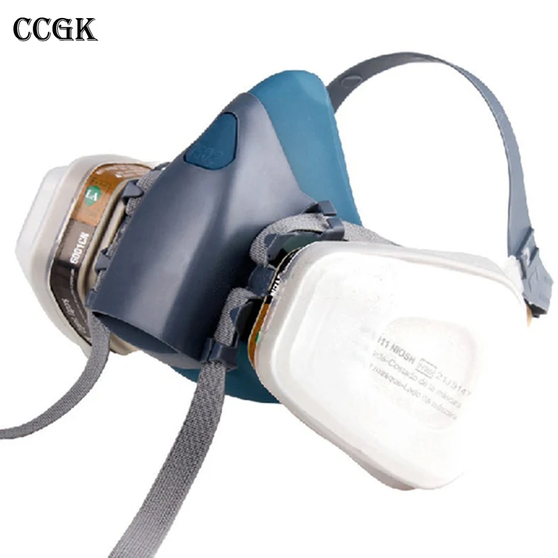 

Respirator Gas masks 7 Piece Suit Dust-proof Spraying Anti-fog and haze Anti-Gas spray respirator masks Advanced Silicone 7502