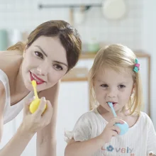 Ультразвуковая подзаряжаемая зубная щетка автоматическая зубная щетка Ультрамягкая щетина симпатичный дизайн беспроводной зарядки