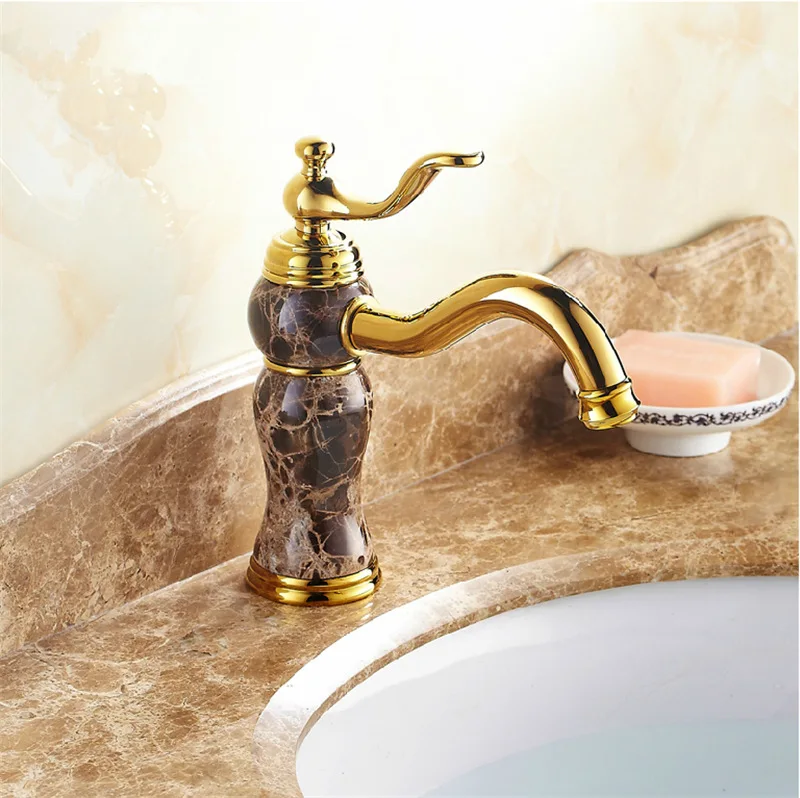 Buy Black Taps Marble Stone Finish Brass Faucet Deck