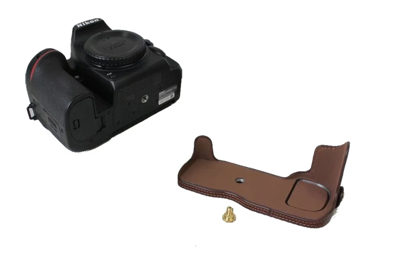 Nikon d7500用本革カメラケースバッグ,ハーフボディカメラバッグ
