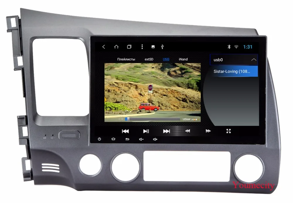 Perfect Android 9.0 Octa Core Car dvd Video headUnit dvd For Honda Civic 2006-2011 Capacitive screen 1024 *600 RDS radio wifi  bluetooth 72