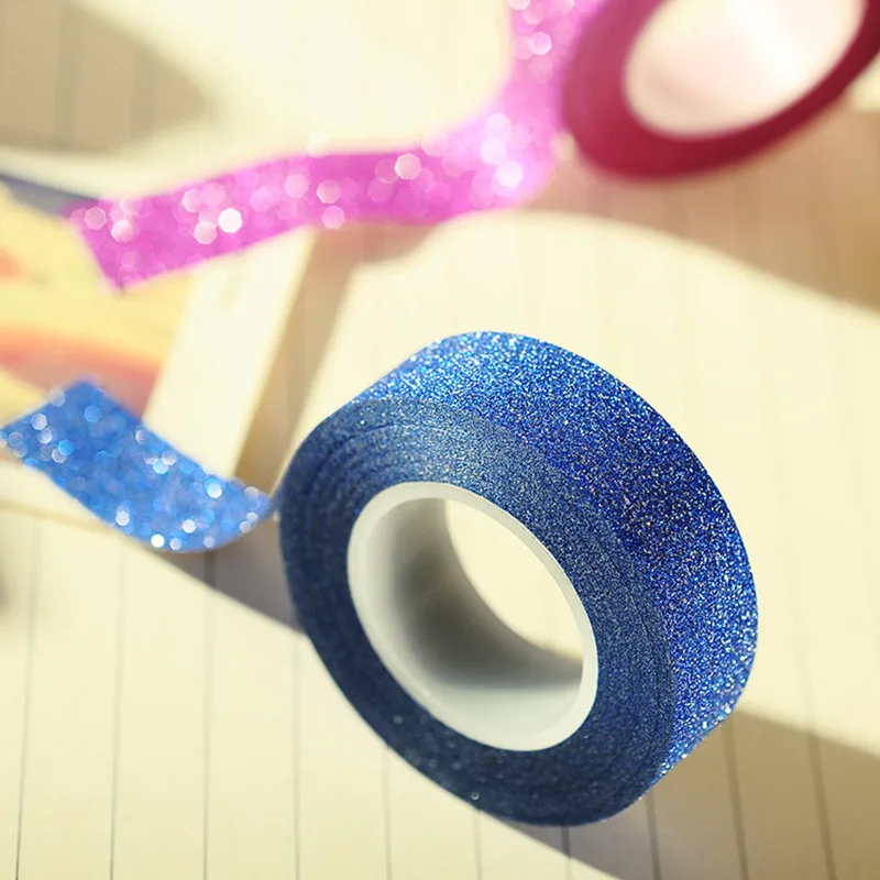 1PCS-10m-DIY-Self-adhesive-Glitter-Washi-Paper-Tape-Sticker-Wedding-Birthday-Festival-Decoration-D