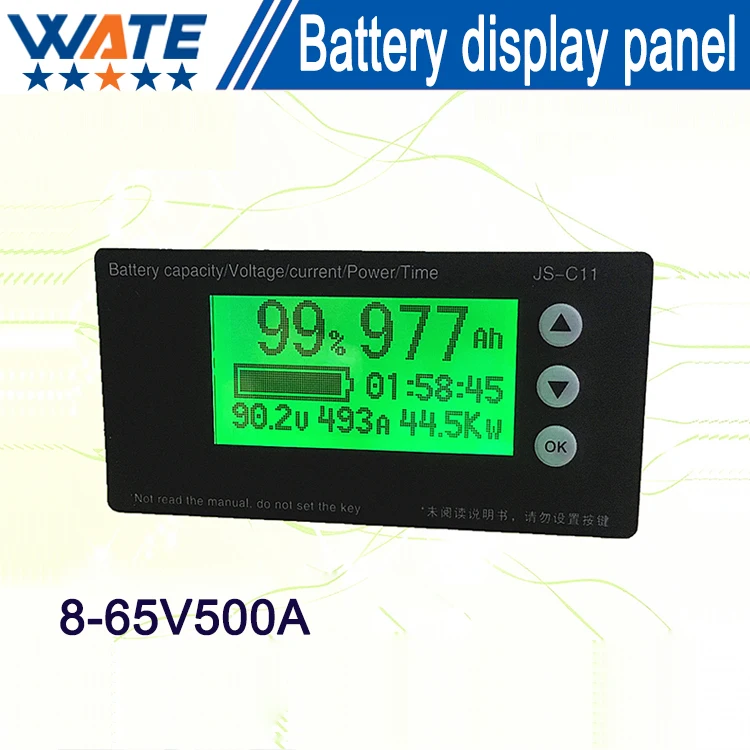 

battery capacity display board 8-65V500A Lifepo4 battery capacity meter coulombmeter Free shipping