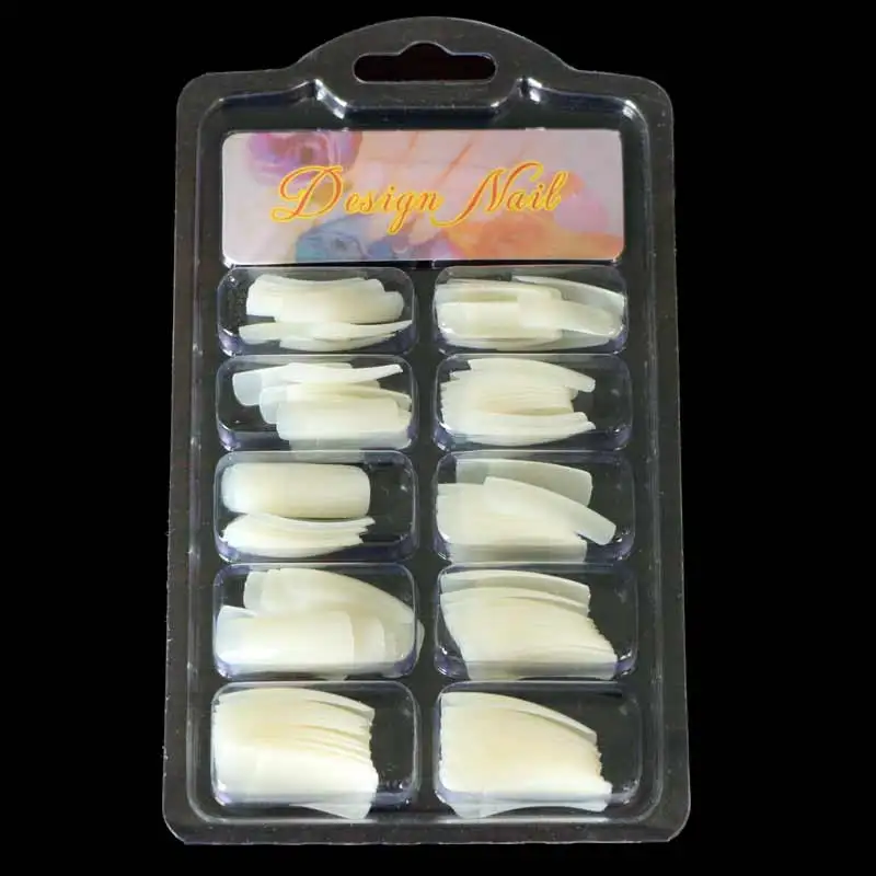 100PCS False Nail Tips Half Cover Finger Fake Nail Art Artificial