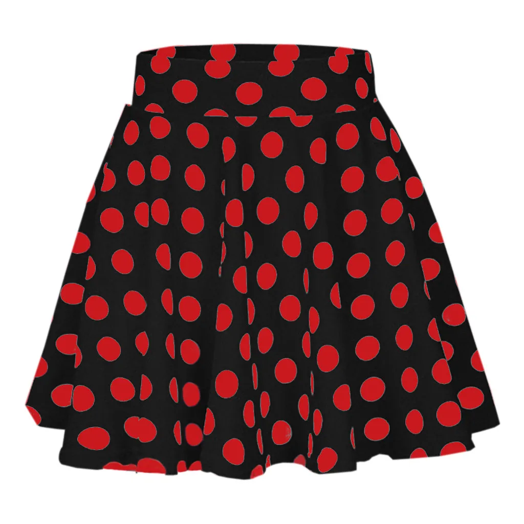 

Summer Skirts Fashion Party Cocktail Summer Women Dot Printed Skirt High Waist Midi Skirt faldas mujer moda 2019 El verano #N45