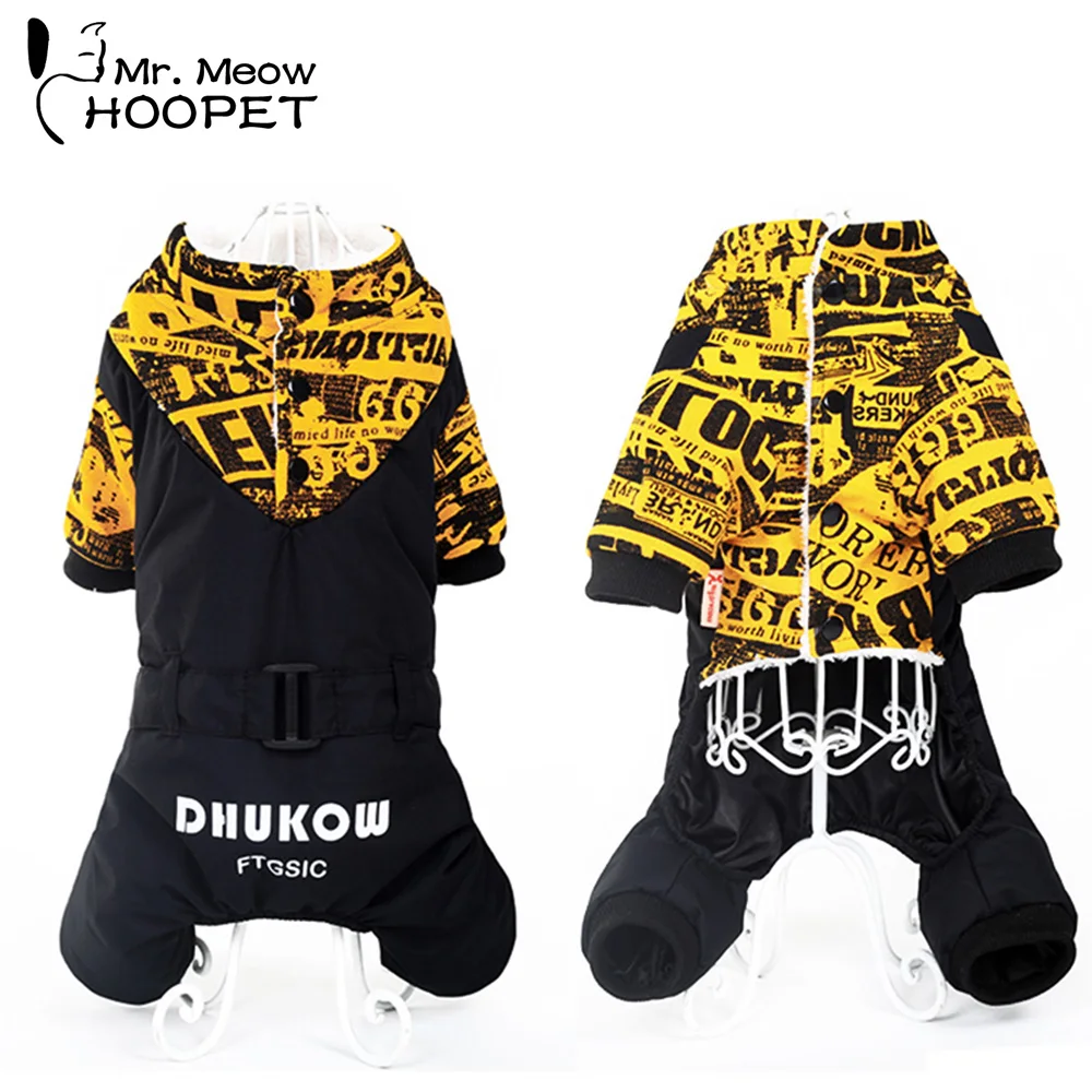 

Hoopet Winter Dog Clothes for Dog Hooded Coat Warm Soft Pet Clothing for Cat Product Chihuahua Teddy S-XXL