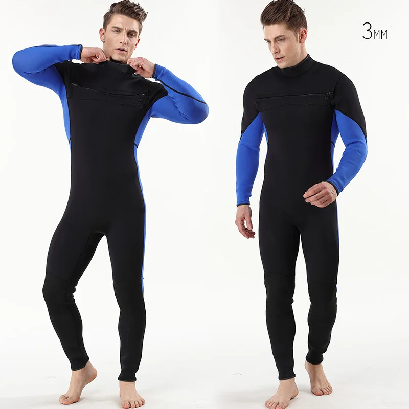 Неопреновый 3 мм мужской костюм для серфинга дайвинга одежда грудь перед открыванием молния против холода теплый купальный костюм для мужчин размер S-XXL