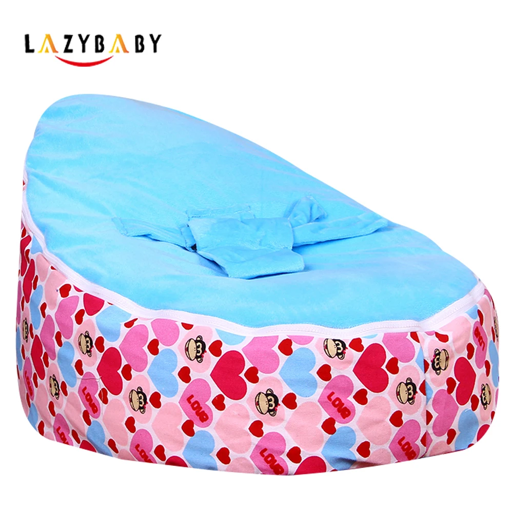 Lazybaby Medium Mouth Monkey Baby Bean Bag Chair Kids Bed For Sleeping Portable Folding Newborn