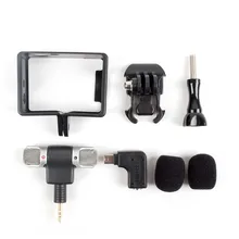 Profesional 3.5mm Mini Stereo Microphone For Gopro Hero 4 3 Accessories Protective Frame Case Mount For Go Pro Action Camera