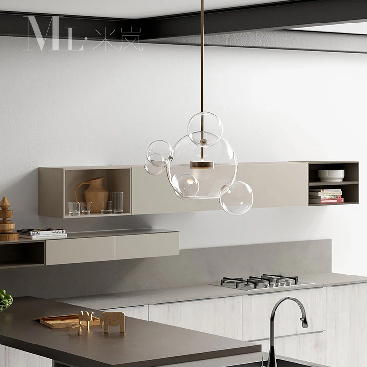  Modern Clear Glass Led Pendant Lamp Soap Bubble Ball Fixtures Indoor Lighting Lustre luminaria Hang - 32890910514