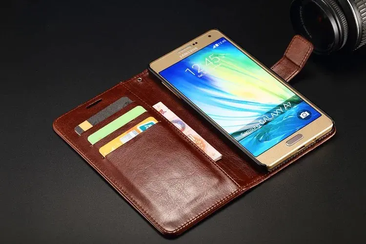 Мобильный чехол футляр для телефона samsung A5 2015 A500 держатель карт флип Galaxy A500F