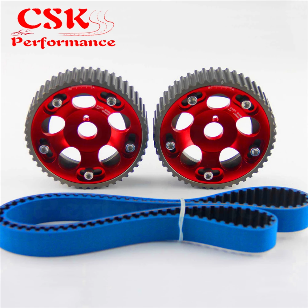 Racing Timing Belt + Cam Gear Pulley Kit Fits For 1993 2002 Toyota