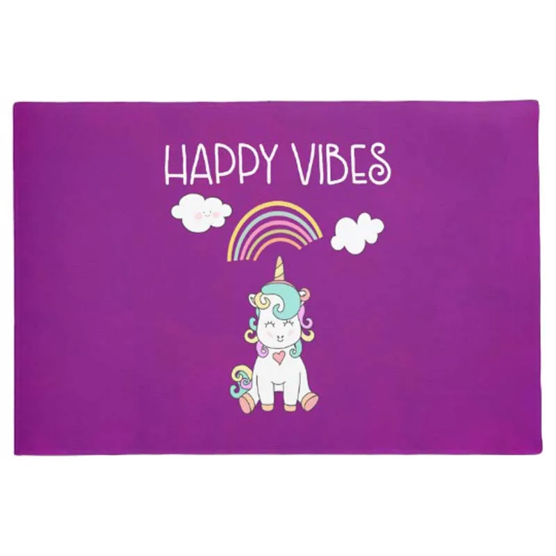 Индивидуальная дверь Happy Vibes Awesome Rainbow &amp Unicorn коврик для двери домашний декор