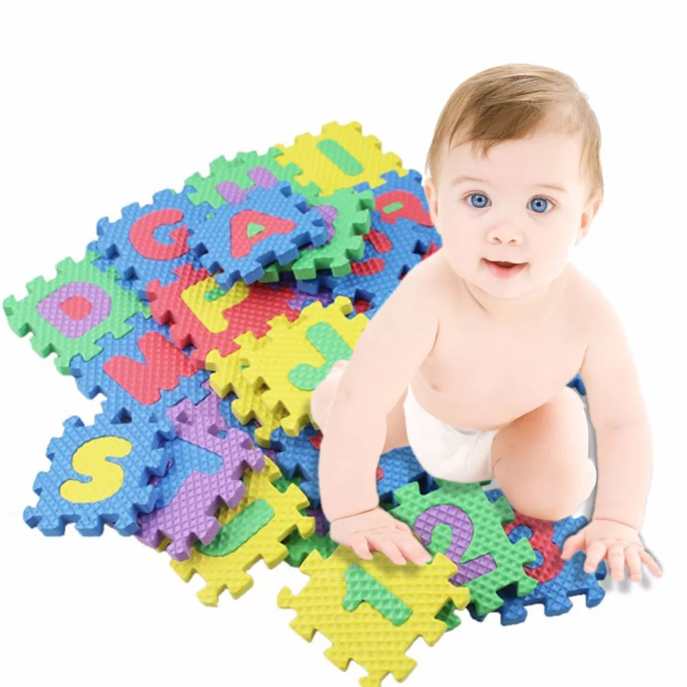 36pcs Set Baby font b Play b font font b Mats b font Alphabet Numerals Baby