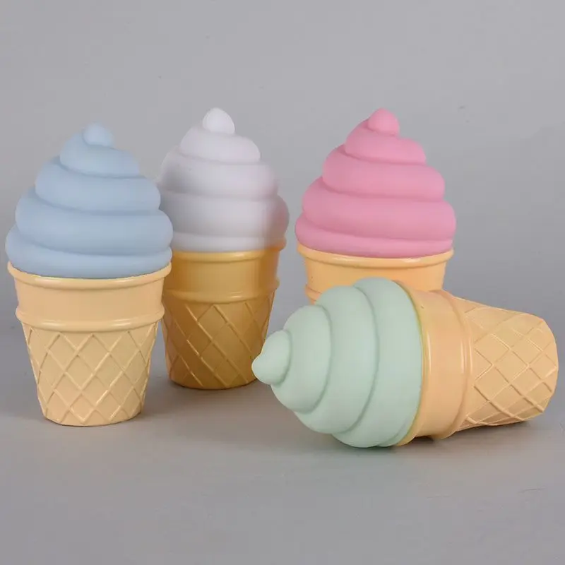 

Lovely LED 3D Simulation Ice Cream Nightlights Exquisite Lamp For Baby Bedside LED Table Desk Decoration Night Lamp