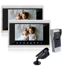 Homefong Color 7 TFT LCD Display 4 line Video Door Phone Doorbell Intercom System With Secuity