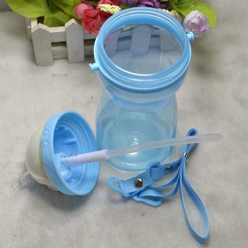 400 ML PP Пластик удовлетворяет требования Закона о cupbaby кормления ручка для бутылочки автоматическое соломинка Non-slip обороны осень антибликовость