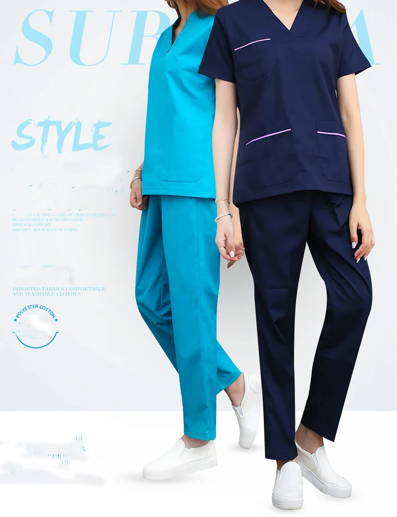 Professional Medical Wear Clothes Hospital Women Doctors Nurses Scrub