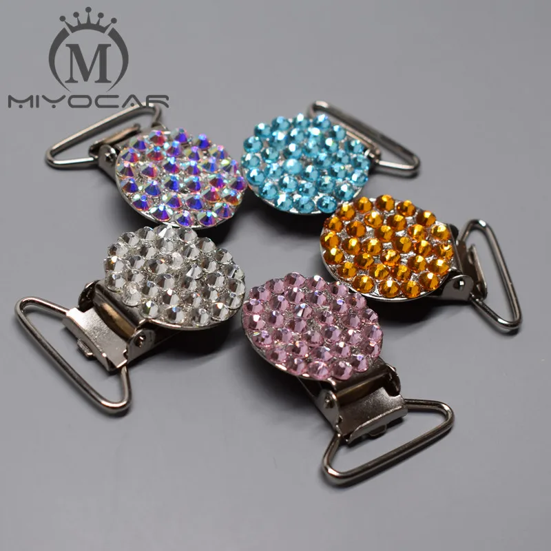 MIYOCAR Bling Щепка розовый зеленый горный хрусталь соска зажимы/зажим для пустышки/держатель зажим для прорезывателя ребенка пустышки цепи для ребенка