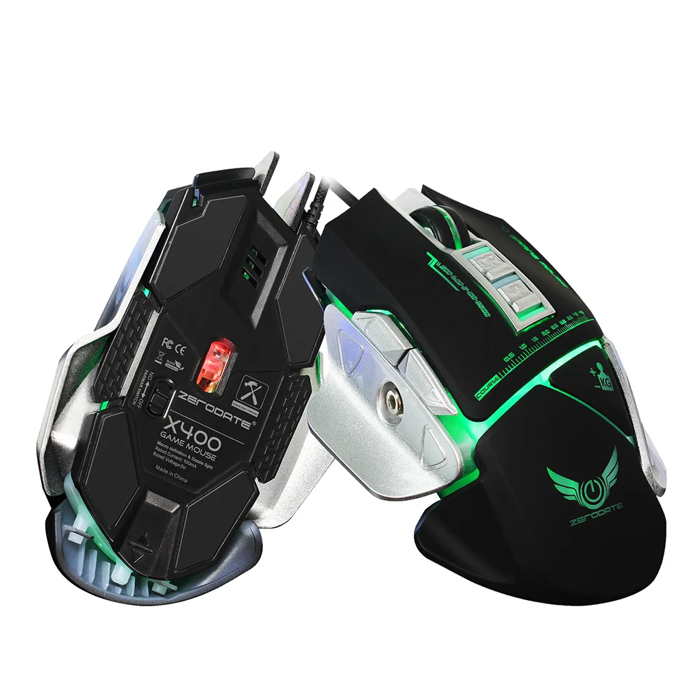 X400 Проводная игровая мышь USB механические Игровые мыши 3200DPI регулируемые 7 кнопок
