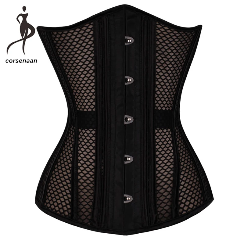 

Steel Boning Mesh Underbust Corset Top Slimming Waist Shapwear Outfit Breathable Waist Cincher Shaper Corsets Size S-3XL 931#