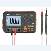 Vici vc60b + testador de resistência à isolamento, digital, megger eletrônico dc/ac 0.1 ~ 2000m ohm megomo, medidor lcd voltímetro dvm 1000v