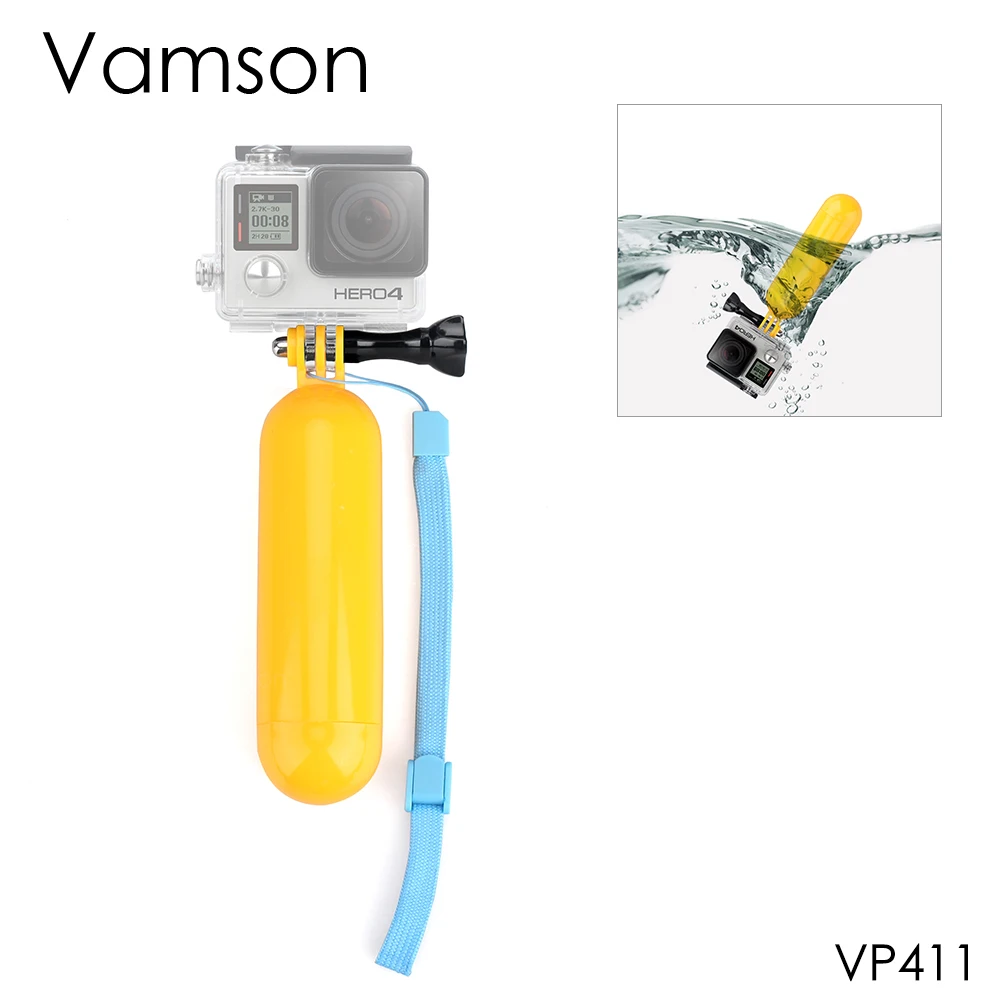

Vamson for Gopro Hero 7 6 5 4 Accessories Floating Handheld Selfie Stick Handle Wristband for xiaomi for SJCAM VP411