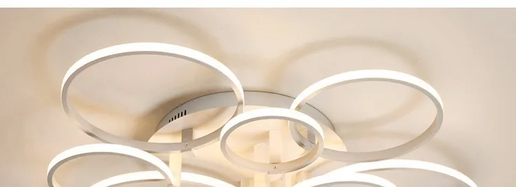 Кольца современные светодиодный светильник-люстра светильники для столовой гостиная лампа Крытый домашний Декор Спальня блеск с дистанционное управление