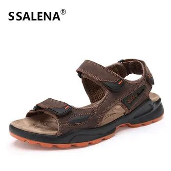 

Mens Antiskid Leather Sandals Men Comfortable Breathable Summer Beach Sandals Men Casual Open Toe Roman Shoes AA51632