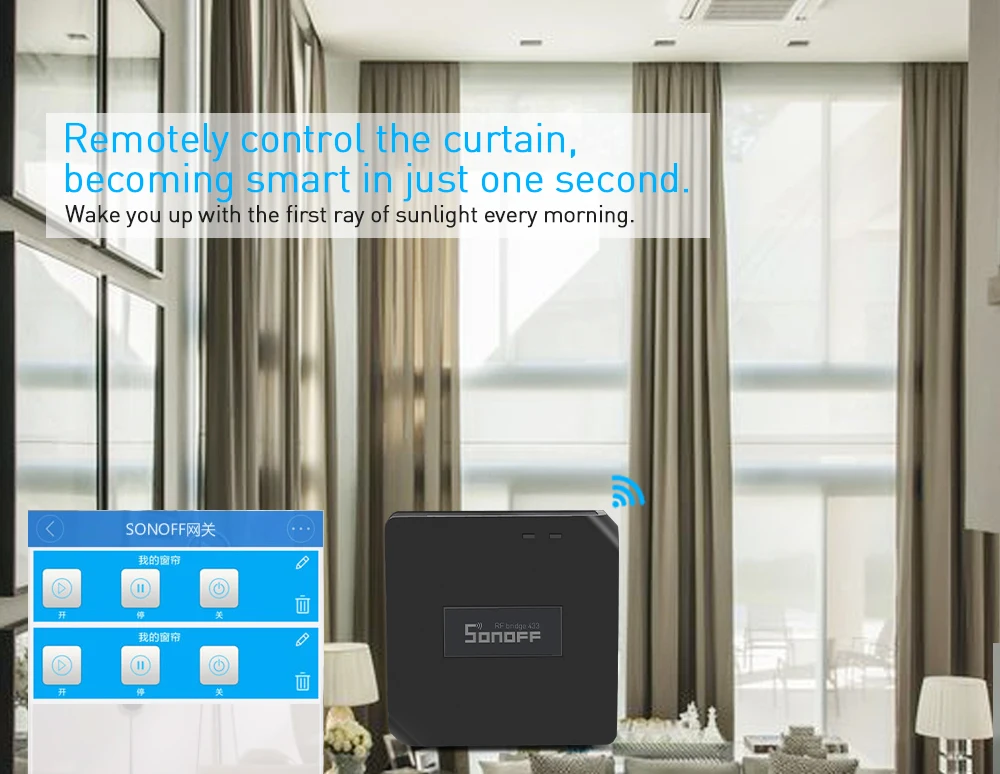 Sonoff RF Bridge 433 WiFi беспроводной переключатель умный дом пульт дистанционного управления 433 МГц модуль автоматизации переключатель с универсальным синхронизацией DIY