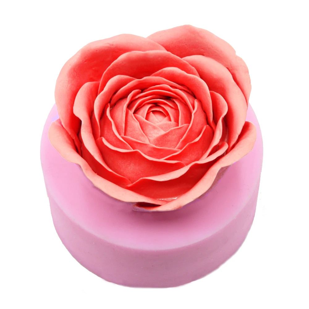 

3D Big Rose Flower Kitchen Fondant Cake Decorating Silicone Mould Cookies Soap Chocolate Mold