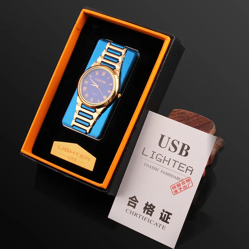 35*69 мм многофункциональные часы плазменная Зажигалка Ветрозащитная USB