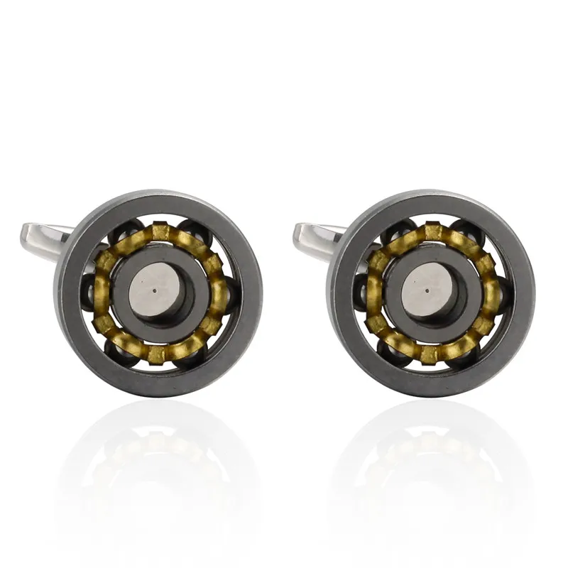 

Luxury Men Black pulley Cufflinks High Quality Lawyer Groom Wedding Cufflinks For Mens Shirt Bearing Cuff Links French Jewelry