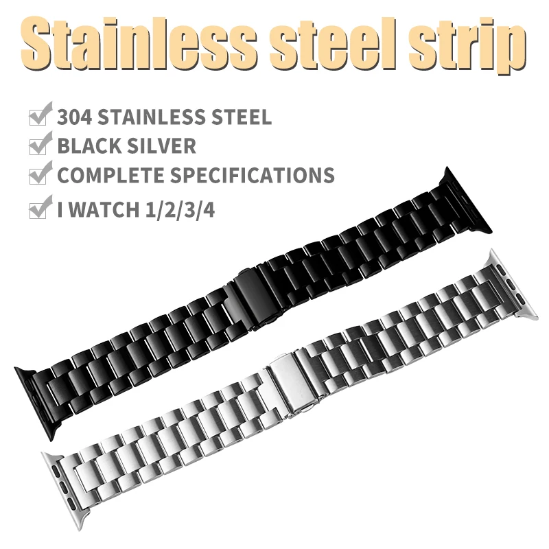 

Stainless Steel Strap for Apple Watch Band Series 3/2/1 38mm 42mm Metal Sport Watchband for iwatch series 4 40mm 44mm