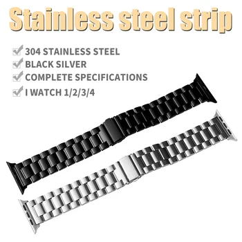 

Stainless Steel Strap for Apple Watch Band Series 3/2/1 38mm 42mm Metal Sport Watchband for iwatch series 4 40mm 44mm