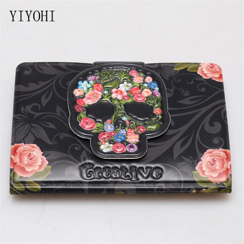 Модный чехол из искусственной кожи с 16 битами для карт рисунком черепа