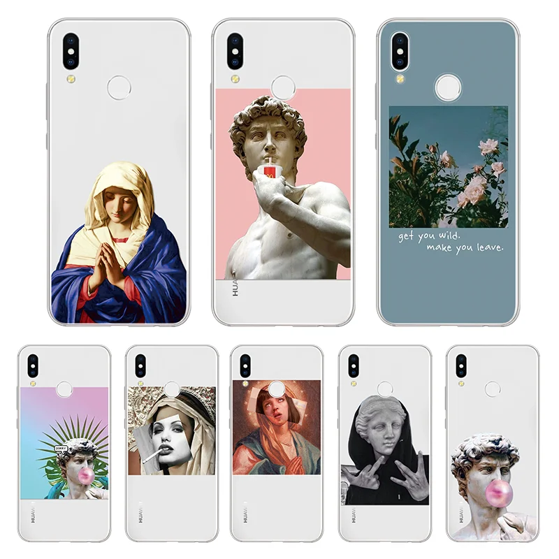 

Birth Of Venus Case for Huawei P Smart Y6 Y9 2019 P8 P9 P10 P20 P30 Pro Mate 20 Lite Nova 3i For Honor 8X 7A 10i TPU David Cover