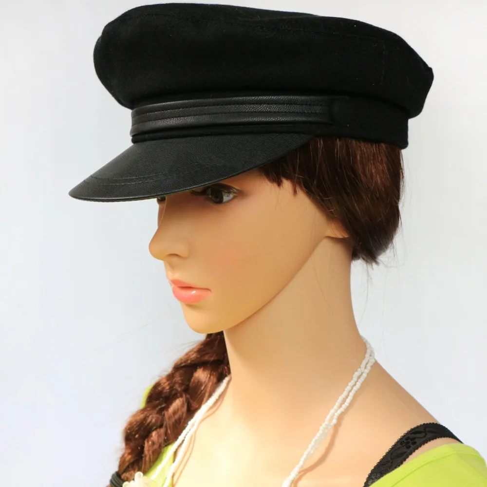 Американский стиль, шерстяная темно-синяя военная шапка, шерстяная Студенческая шапка 55 57 59 61 см, матросские головные уборы для мужчин и женщин, мужские и женские S500
