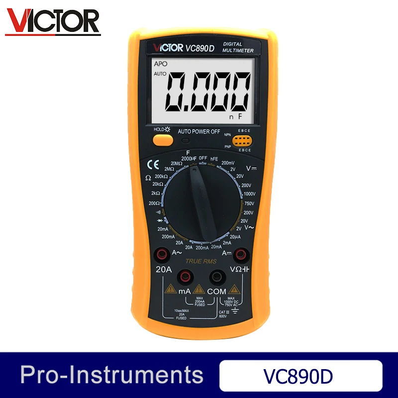 

Victor VC890D Digital Multimeter True RMS multimeter capacitor Digital Multimeter Null