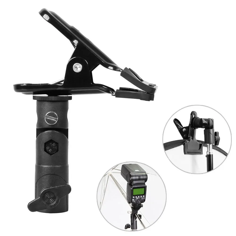 Multi Purpose Heavy Duty Clamp Rotatable Clip For Light Stand Holder