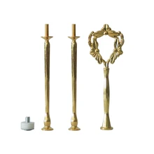 3 ярусный торт плиты стоять металлическая ручка принадлежности Фигурное пирожное-Корзиночка плиты блюда Стенд Ручка место Свадебная вечеринка