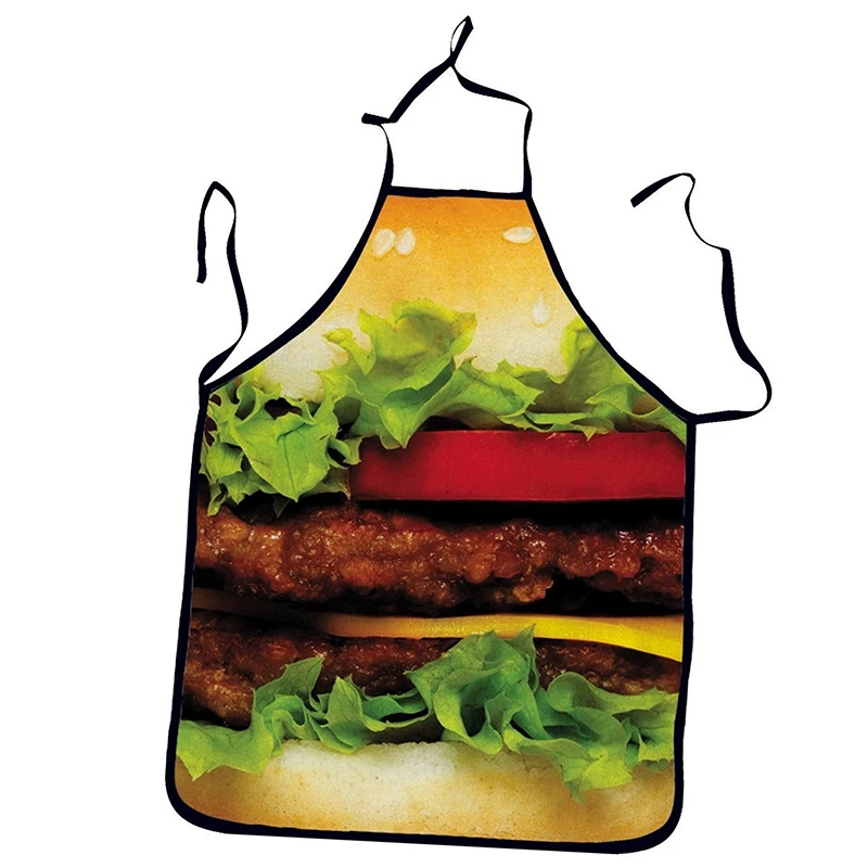 Большой Mac Burger смешной Ресторан одет на кухне Burger магазин сотрудников защитная одежда платье Деятельности Фартук - Цвет: Multi