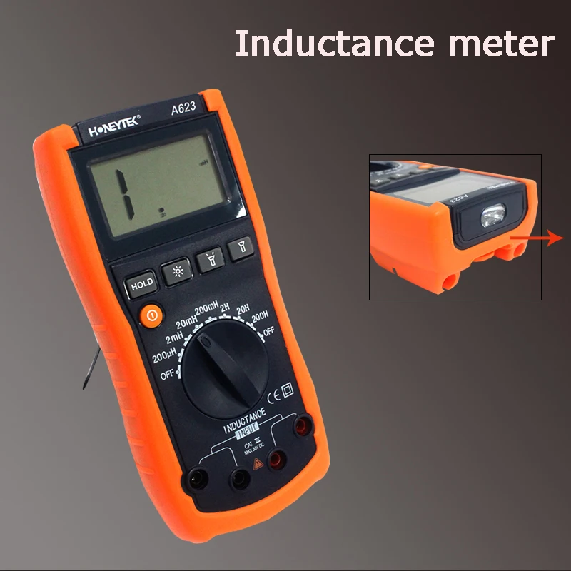 Handheld portable backlight digital display inductance meter High
