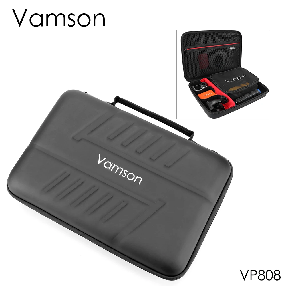 Vamson большой водонепроницаемый чехол из ПУ для Gopro Hero 8/7/6/5 DJI OSMO Action Xiaomi YI Жесткий