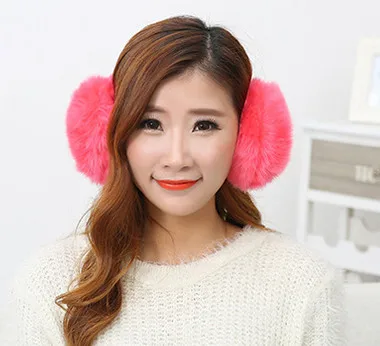 Kids Winter Plush Earmuffs Cartoon Rainbow Ear Warmers Fluffy Cute Cat